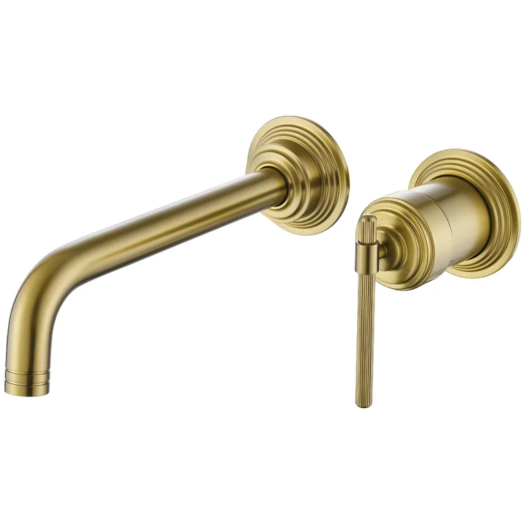 Смеситель для умывальника из стены Boheme Eterna Matt Gold, 175-MG