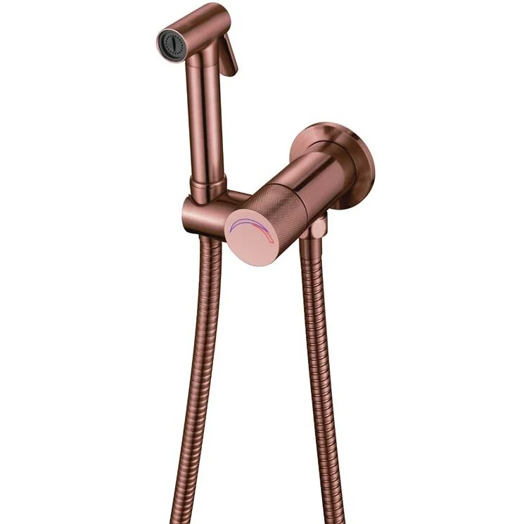Смеситель гигиенический с защитой от протечек Boheme Uno Copper Brushed, 467-PR-CB