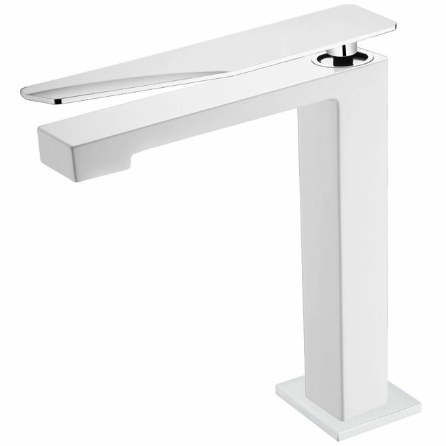 Высокий смеситель для умывальника Boheme Q2 White/Chrome, 142-WCR.2