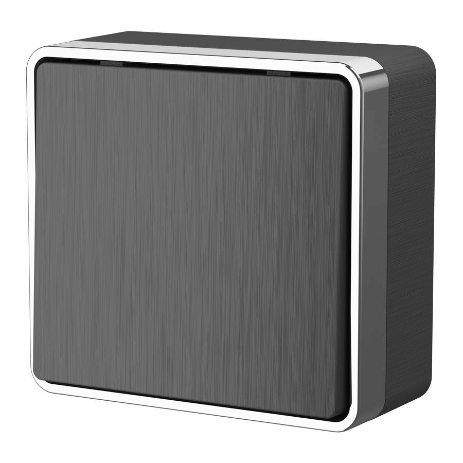 Выключатель одноклавишный Werkel Gallant W5010004 (графит рифленый)
