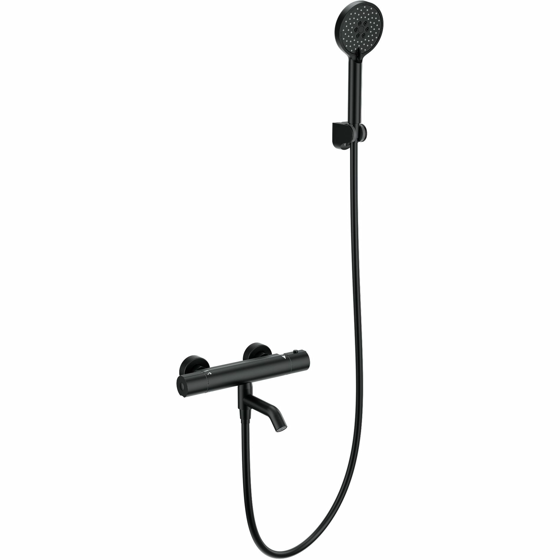 Смеситель для ванны с душем и термостатом Wonzon & Woghand черный матовый, WW-B3029-A1-MB