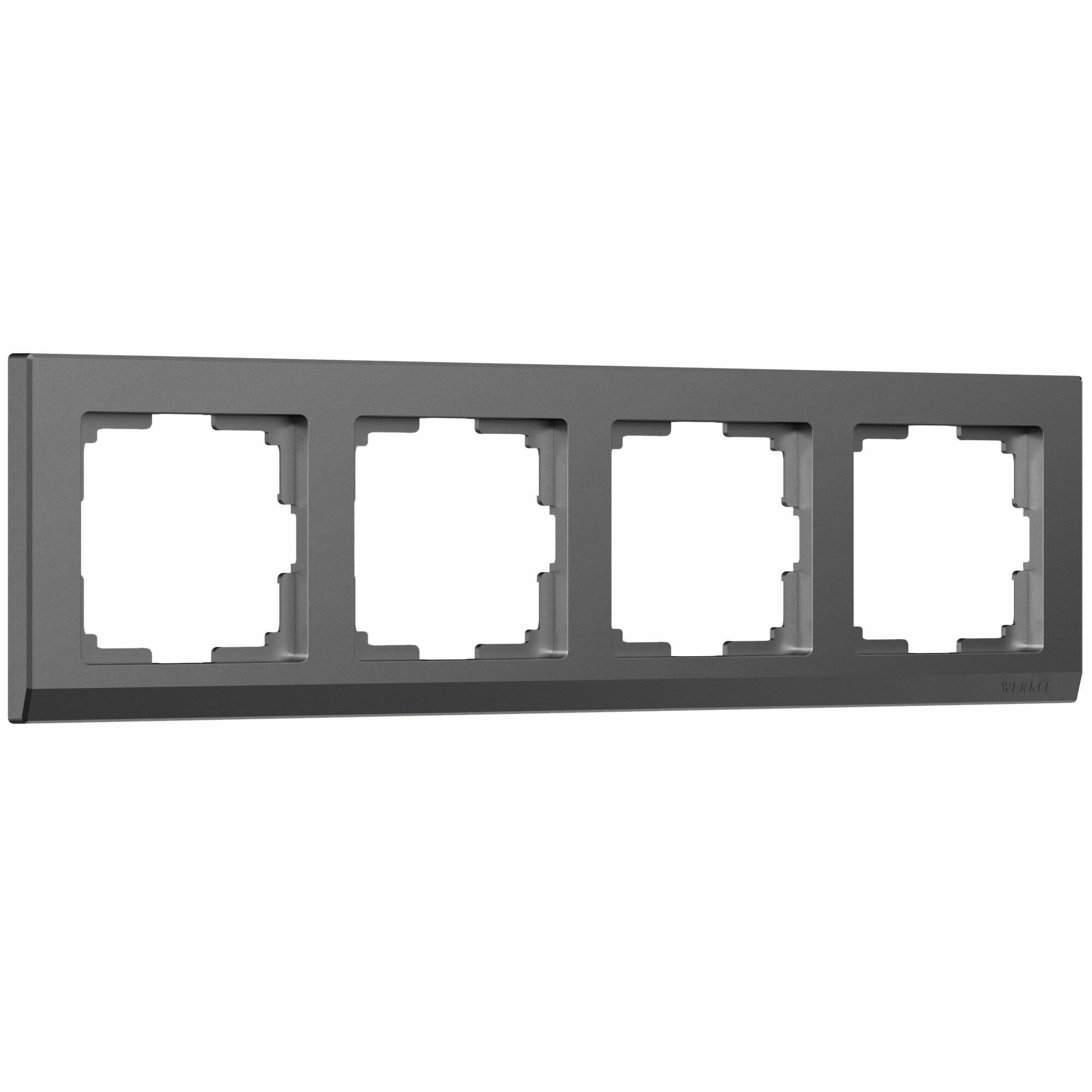 Рамка на 4 поста Werkel Stark W0041864 (графит матовый)