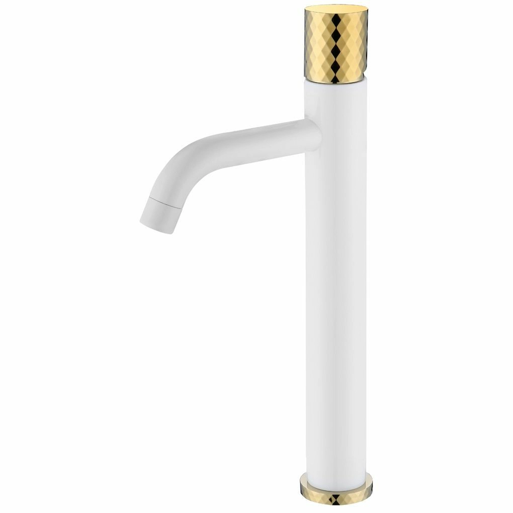Высокий смеситель для умывальника Boheme Stick Diamond White/Chrome, 122-WG