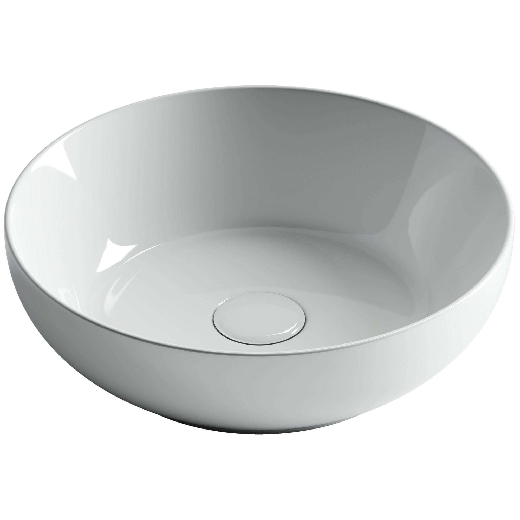 Умывальник чаша накладная круглая CeramicaNova Element 38x38, CN6020