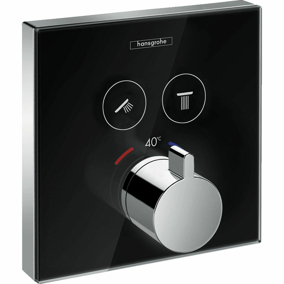 Термостат скрытого монтажа Hansgrohe ShowerSelect для 2 потребителей стеклянный, 15738600