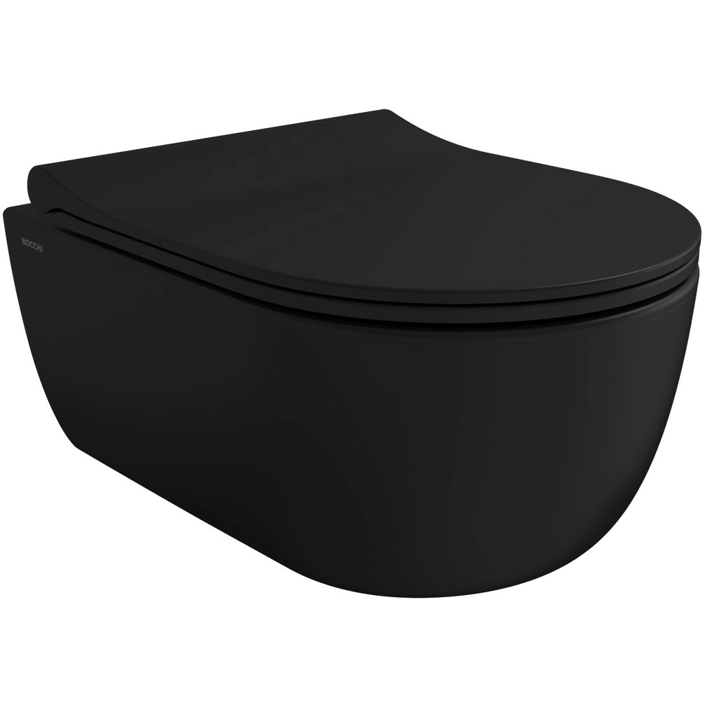 Унитаз подвесной Bocchi V-Tondo Rimless Compacto черный матовый, 1417-004-0129