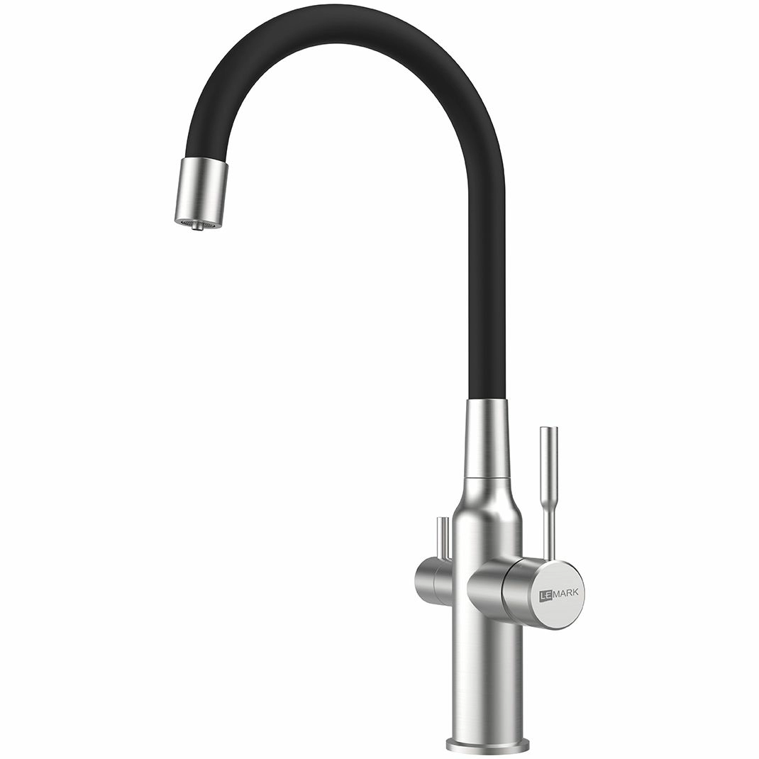 Смеситель для кухни с подключением к фильтру Lemark Expert, LM5083S-Black