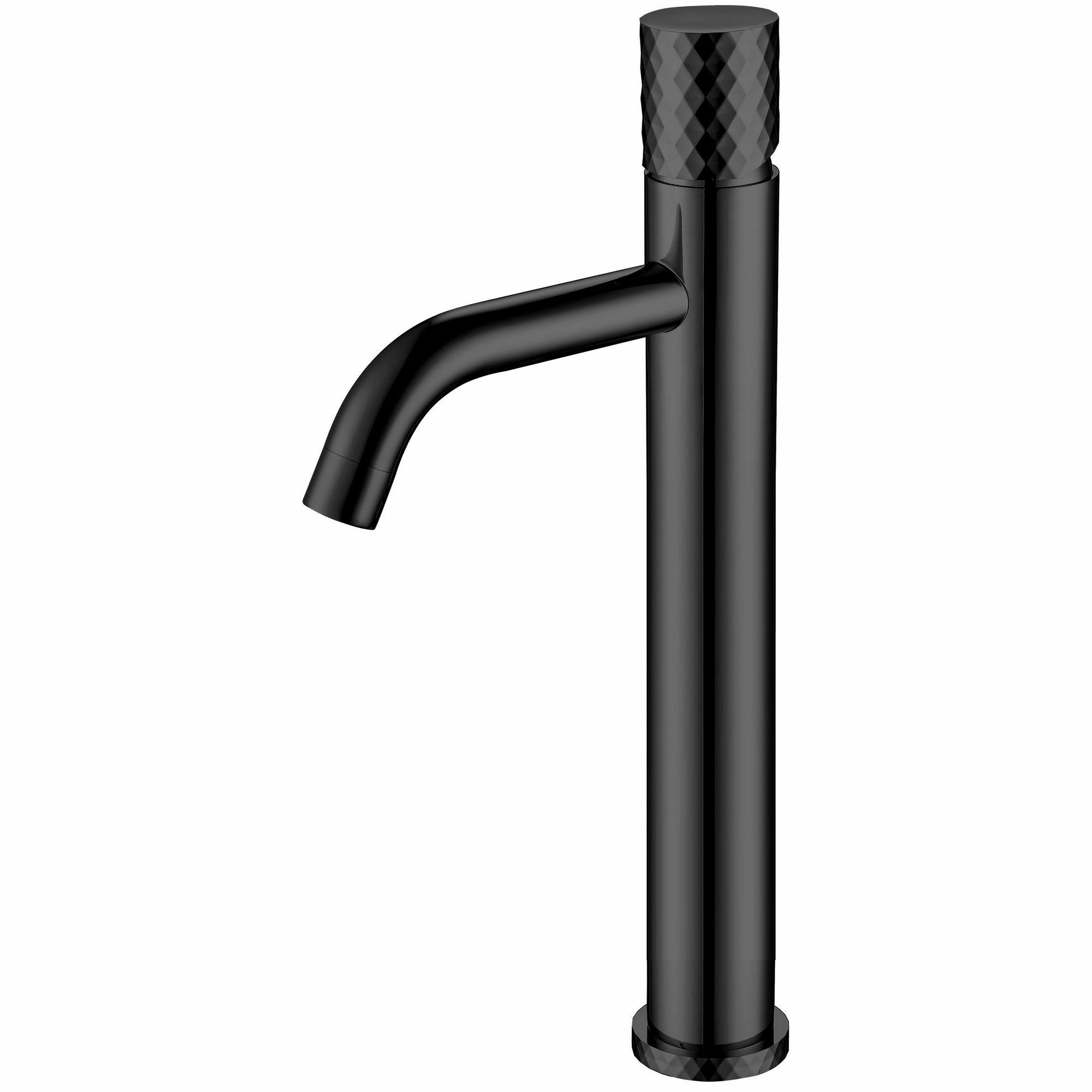 Высокий смеситель для умывальника Boheme Stick Diamond Matt Black, 122-BB