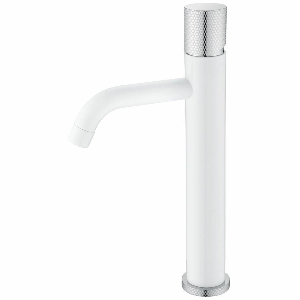 Высокий смеситель для умывальника Boheme Stick Touch White/Chrome, 122-WCR.2