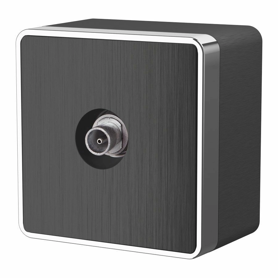 ТВ-розетка оконечная Werkel Gallant W5083004 (графит рифленый)