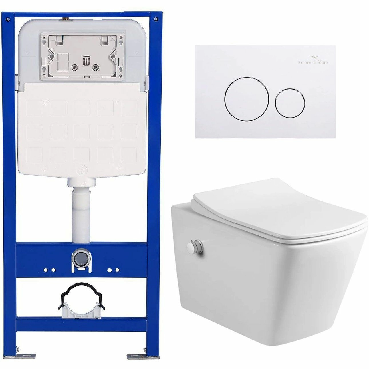 Комплект Amore di Mare QuickFit 50114 и клавиши 303W с унитазом Garda Bidet P310X, QF303W310X