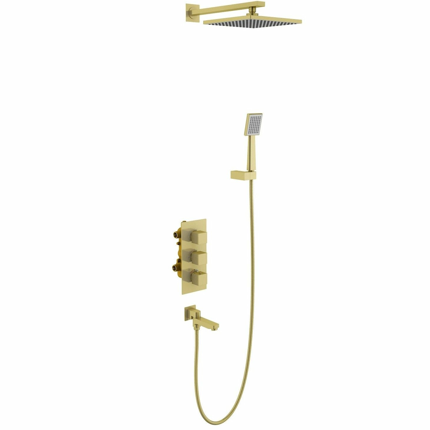 Душевая система Timo Tetra-Thermo Brushed Gold, SX-0199/17SM