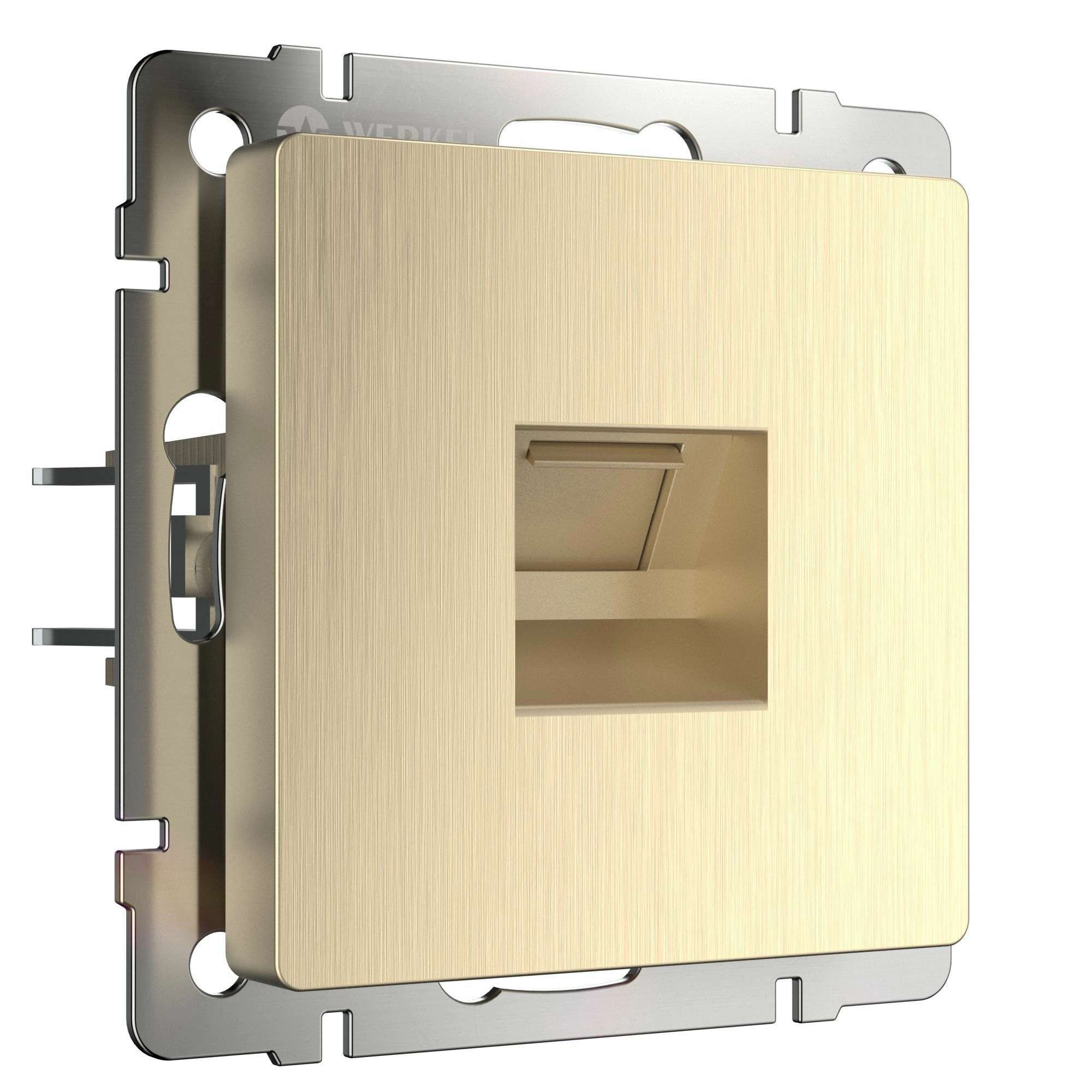 Розетка Ethernet RJ-45 Werkel W1181010 (шампань рифленый)
