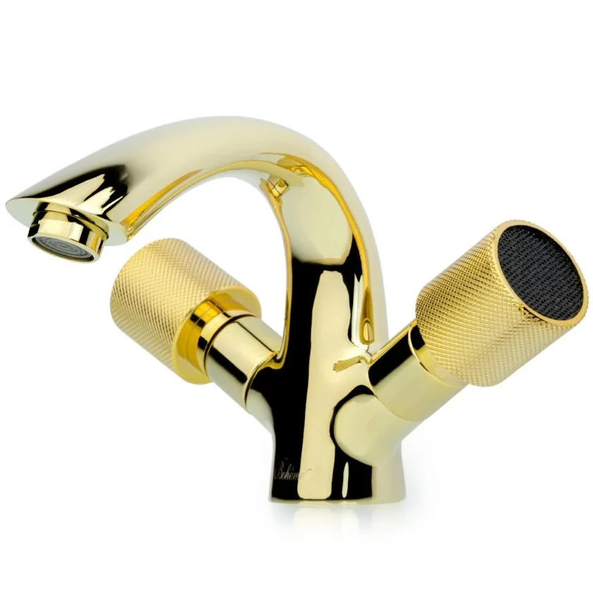 Смеситель для умывальника Boheme Royal Crystal Black Gold, 291