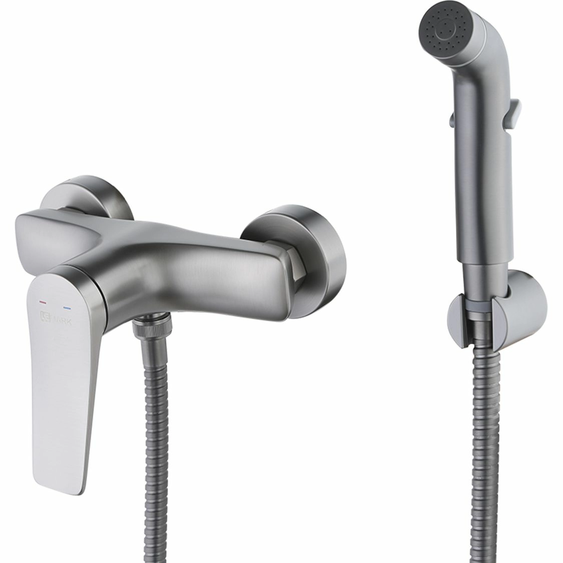 Смеситель настенный с гигиеническим душем Lemark Bronx, LM3718GM