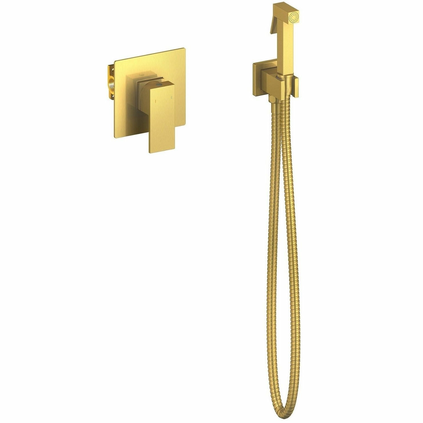 Смеситель встроенный с гигиеническим душем Timo Selene Brushed Gold, 2089/17SM