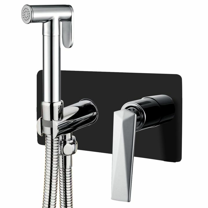 Смеситель гигиенический Boheme Venturo Black/Chrome, 377-B