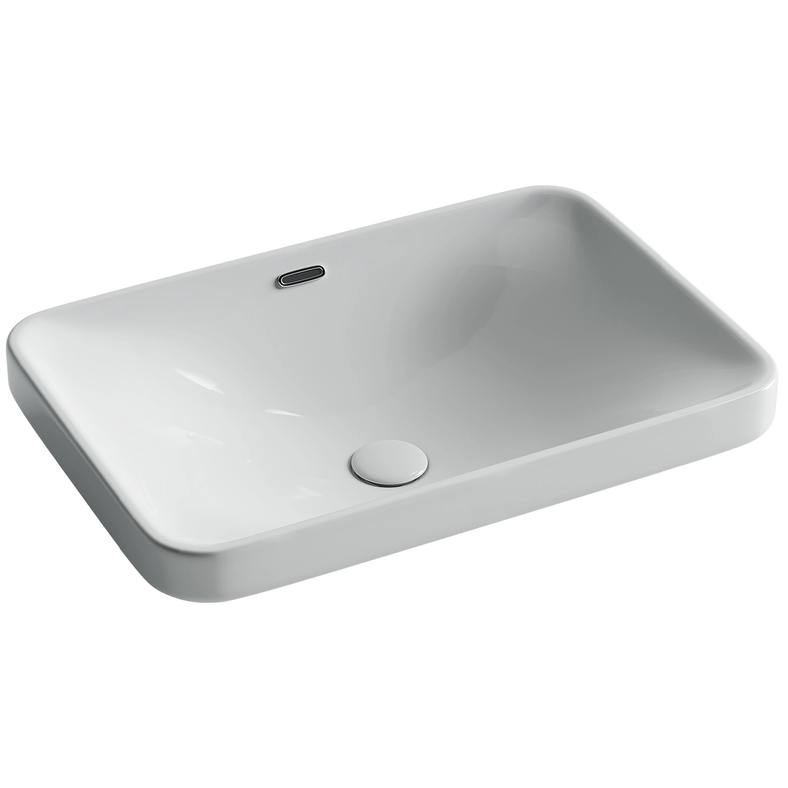 Умывальник прямоугольный встраиваемый сверху CeramicaNova Element 60.5x41.5, CN5041
