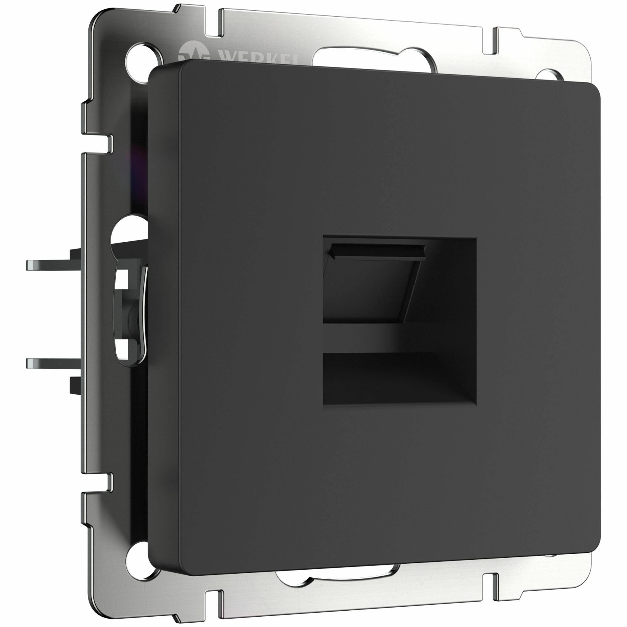 Телефонная розетка RJ-11 Werkel W1182008 (черный матовый)
