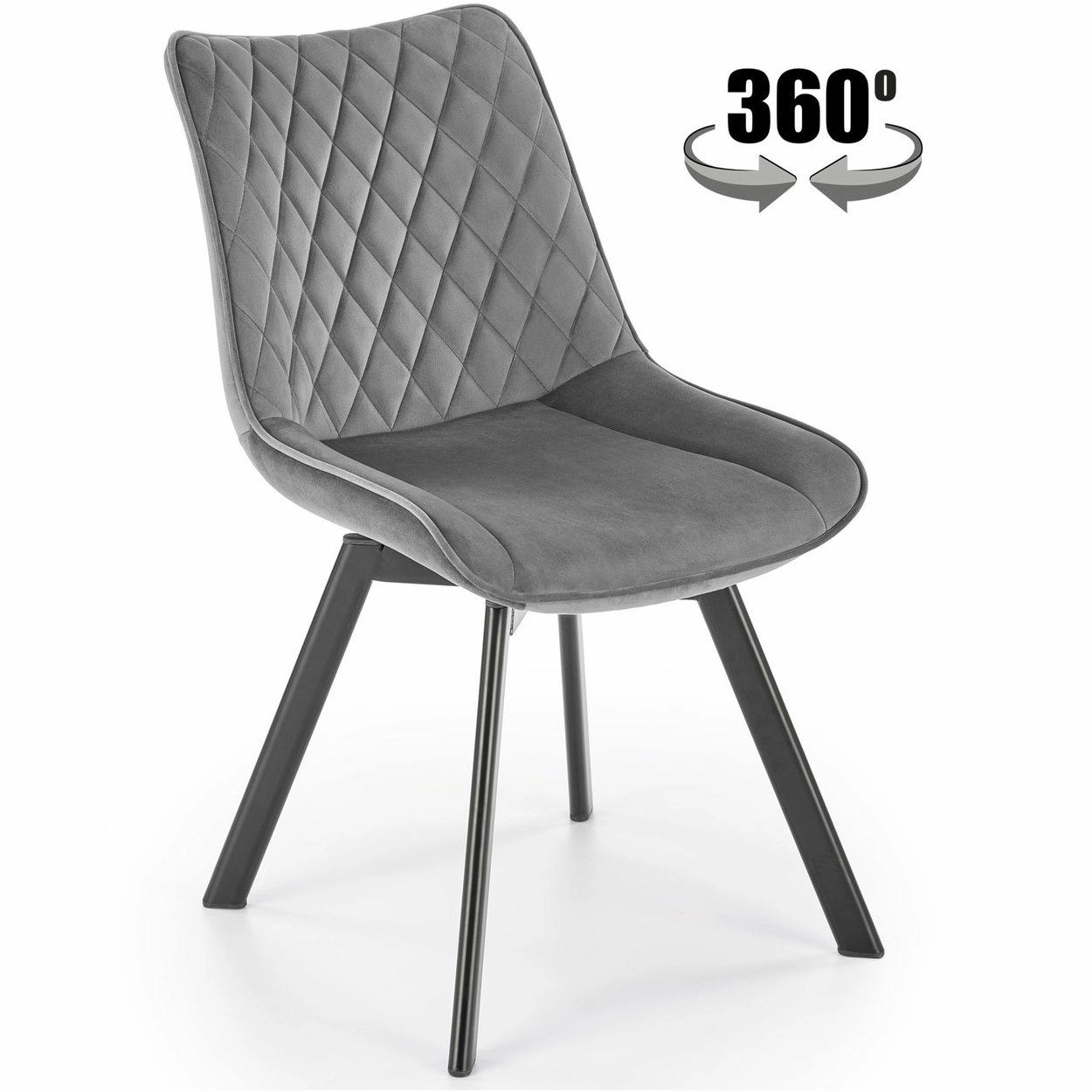 Стул Halmar K520 темно-серый/черный, V-CH-K/520-KR-C.POPIEL