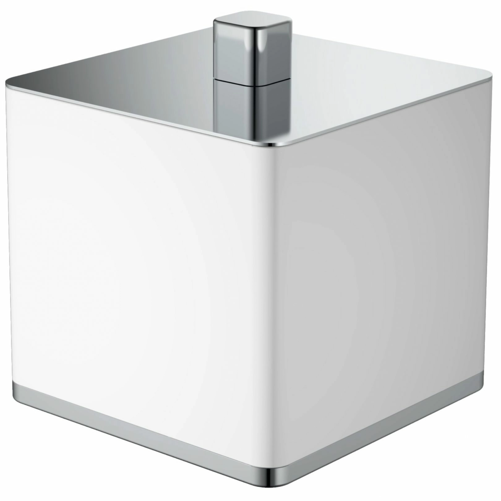 Стакан для ваты Boheme Qubic White/Chrome, 10964-W-CR