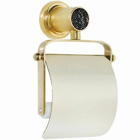 Держатель для туалетной бумаги с крышкой Boheme Royale Cristal Gold, 10921-G-B