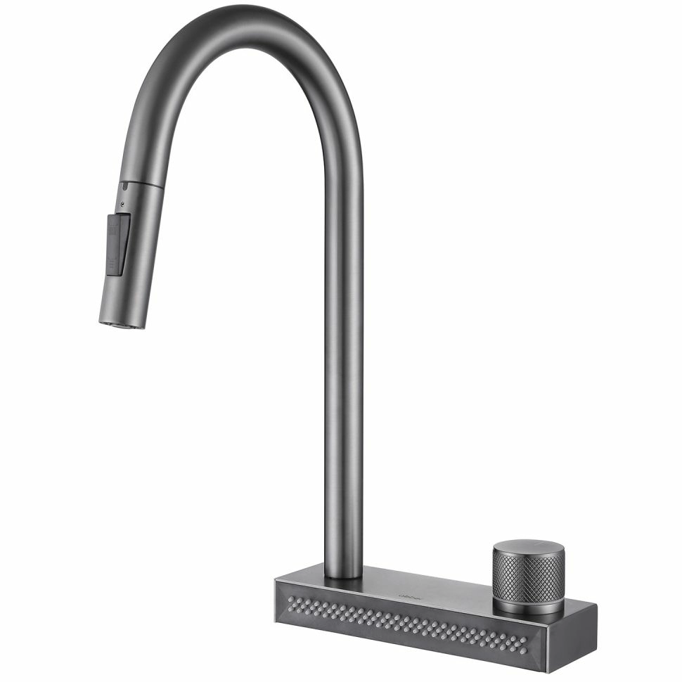 Смеситель для кухни с выдвижной лейкой Abber Wasser Kreis никель, AF8114NG