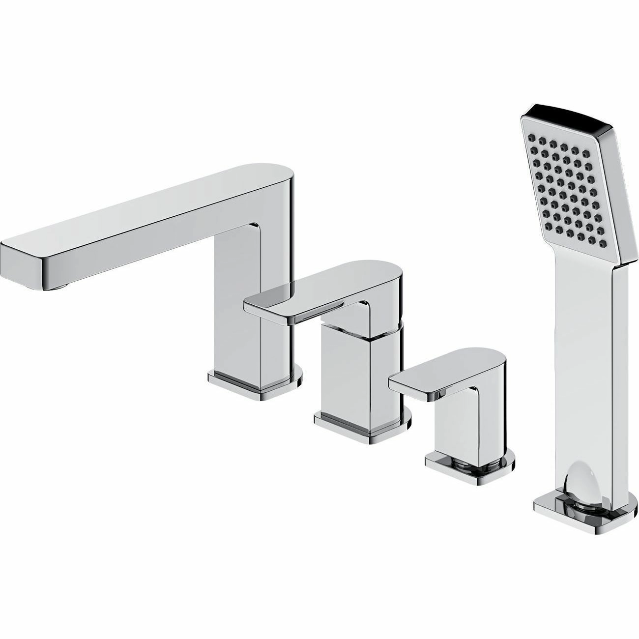 Смеситель для ванны встроенный на 4 отверстия Omnires Baretti, BA7832CR