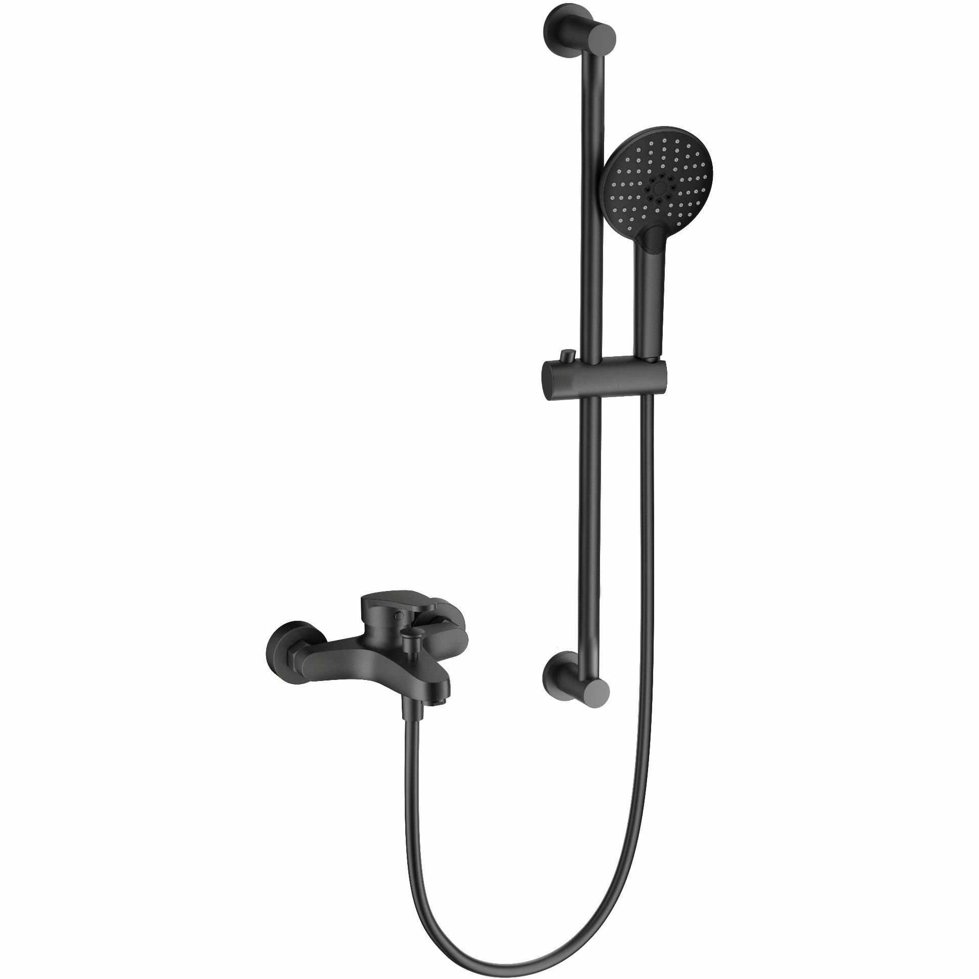 Смеситель для ванны с душевым гарнитуром Wonzon & Woghand темный графит, WW-C2501-BGG