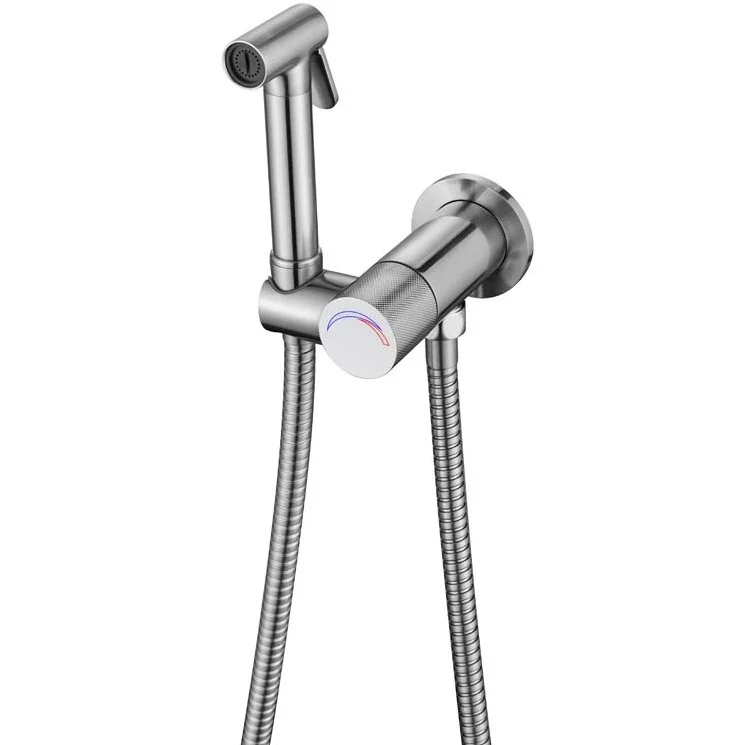 Смеситель гигиенический с защитой от протечек Boheme Uno Nikel Brush, 467-PR-NB