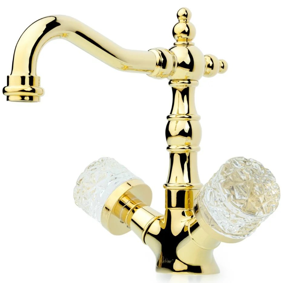 Смеситель для умывальника Boheme Crystal Gold, 292