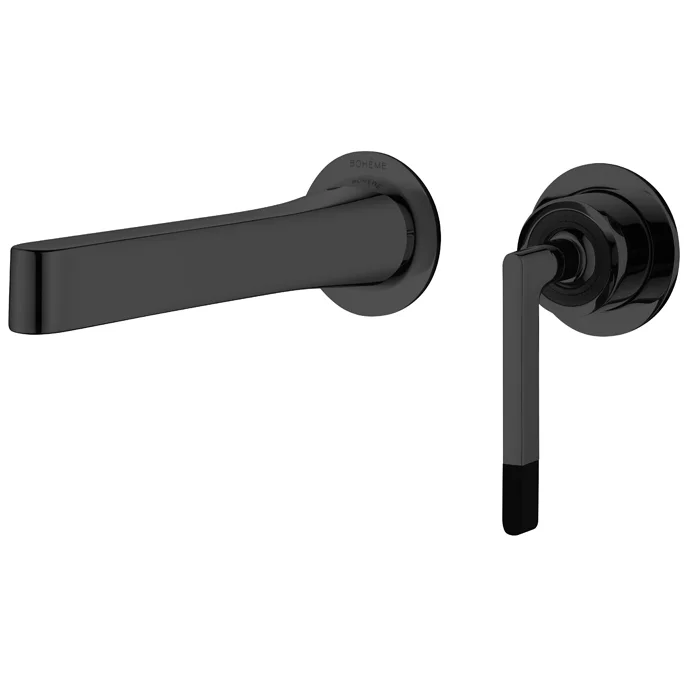Смеситель для раковины из стены Boheme Duo Shine Gun Metall, 165-GM