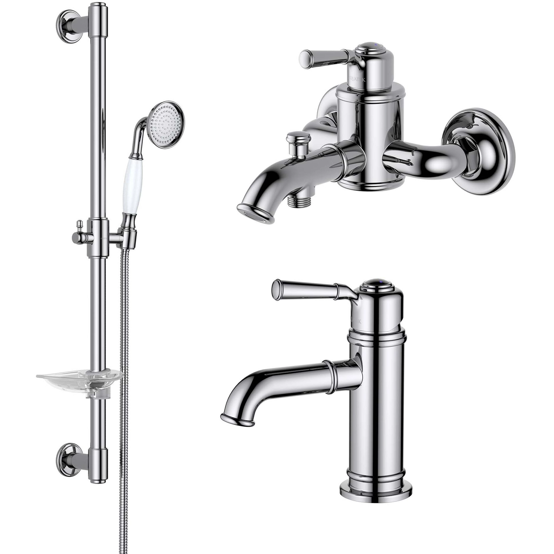 Комплект для ванны Aquatek Классик 3 в 1, AQ1530CR