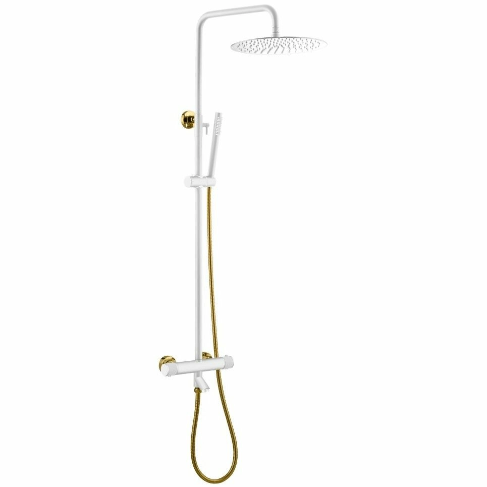 Стойка для душа Boheme Uno White/Gold, 468-T-WG