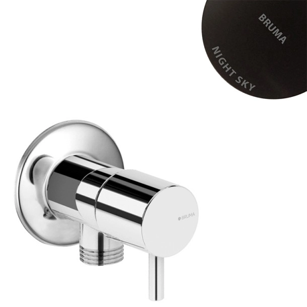 Угловой кран с подключением 3/8 Bruma Utopia 125 280 1NS Night Sky, 1252801NS