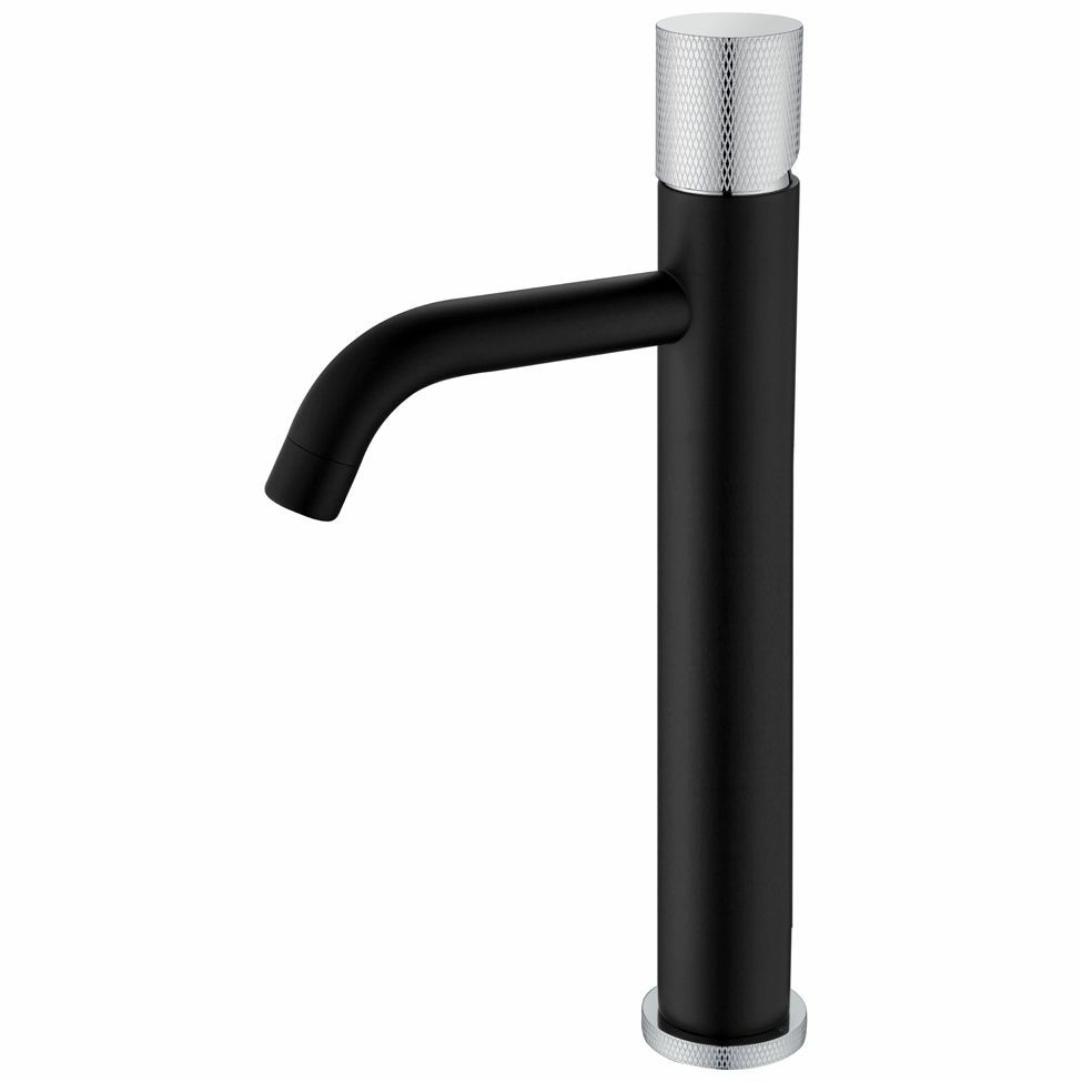 Высокий смеситель для умывальника Boheme Stick Touch Black/Chrome, 122-BCR.2