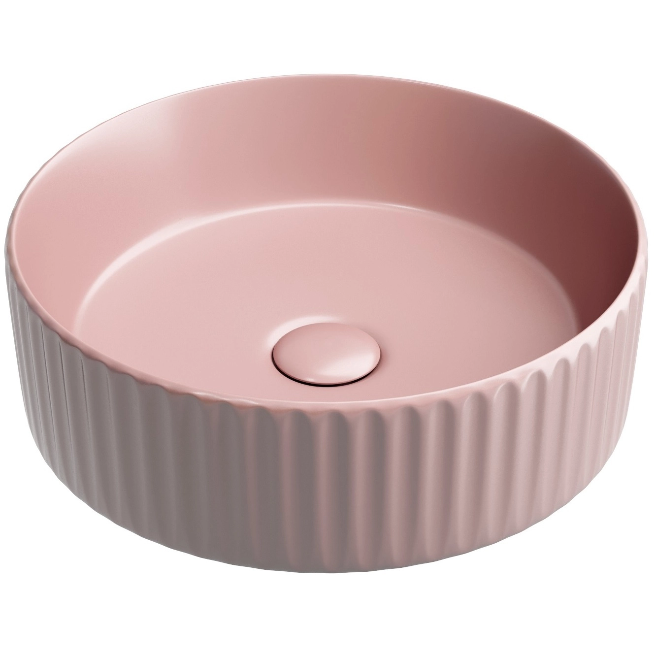 Умывальник чаша накладная круглая CeramicaNova Element 36x36, CN6057MP