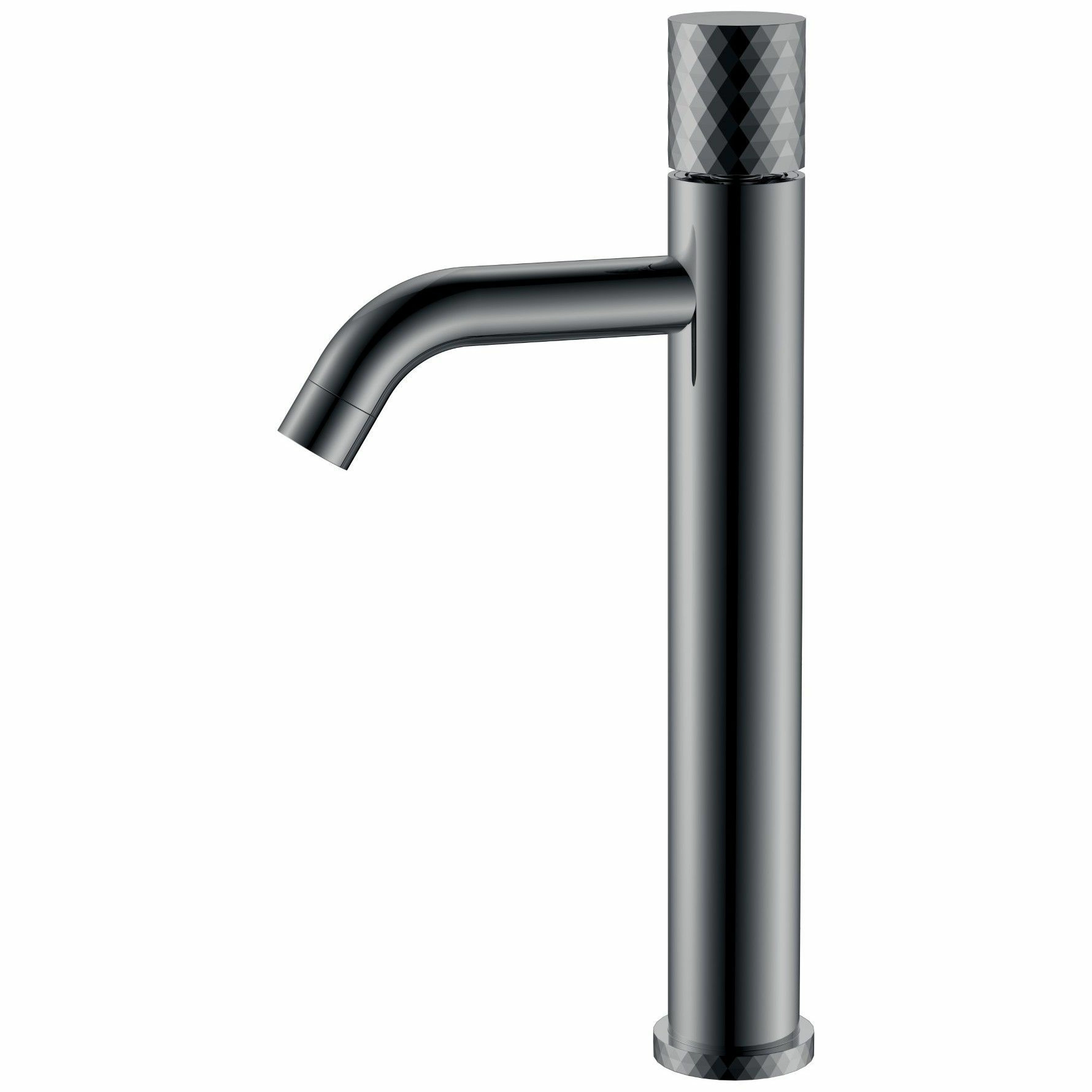 Высокий смеситель для умывальника Boheme Stick Diamond Shine Gun Metall, 122-SGM