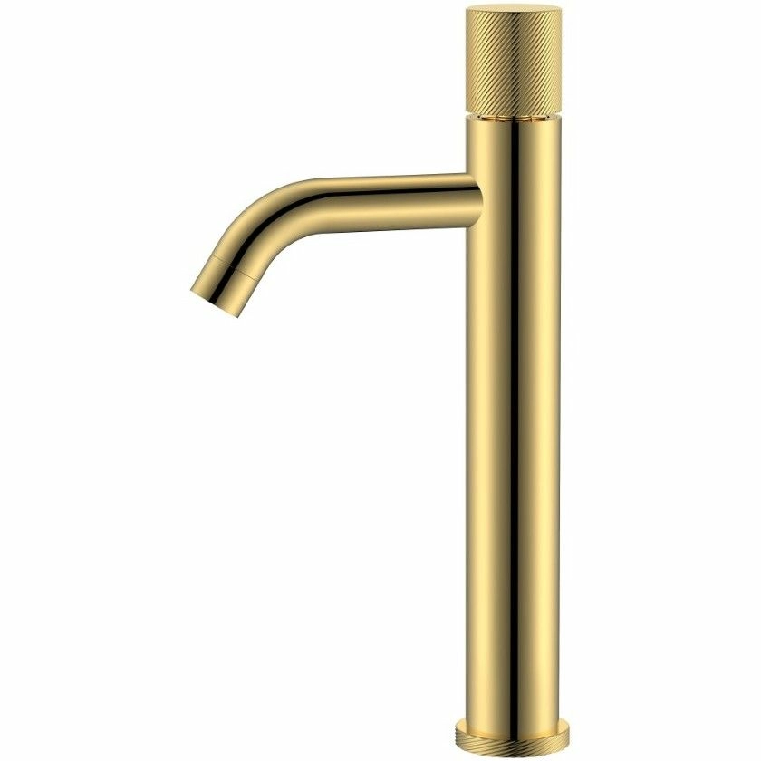Высокий смеситель для умывальника Boheme Stick Spirale Gold, 122-GG.4