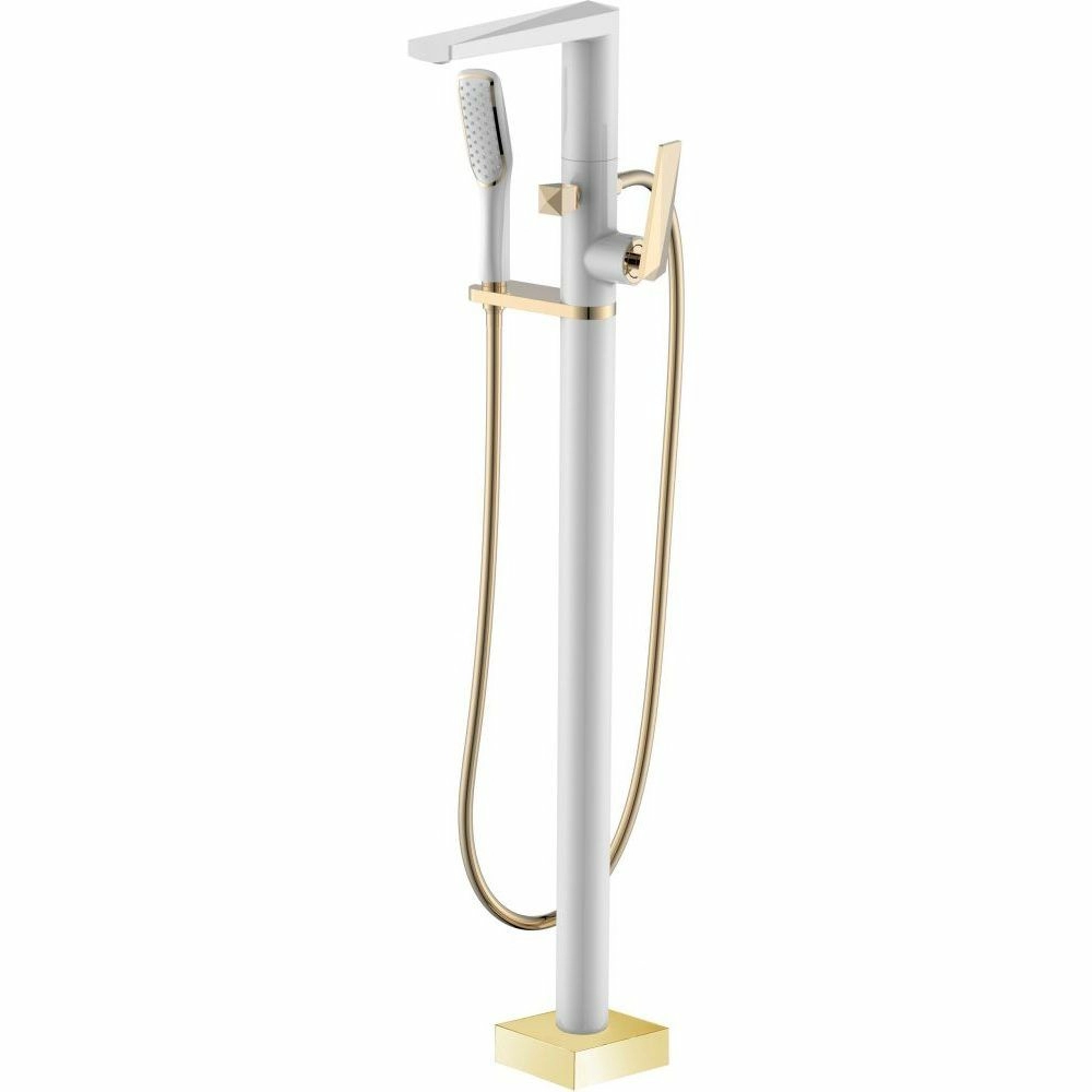 Смеситель напольный Boheme Venturo White/Gold, 389-W