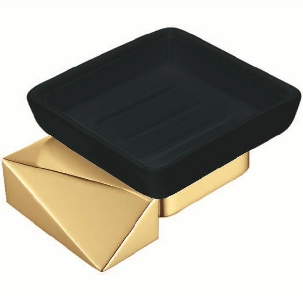 Мыльница настенная Boheme New Venturo Gold/Black, 10313-G-B