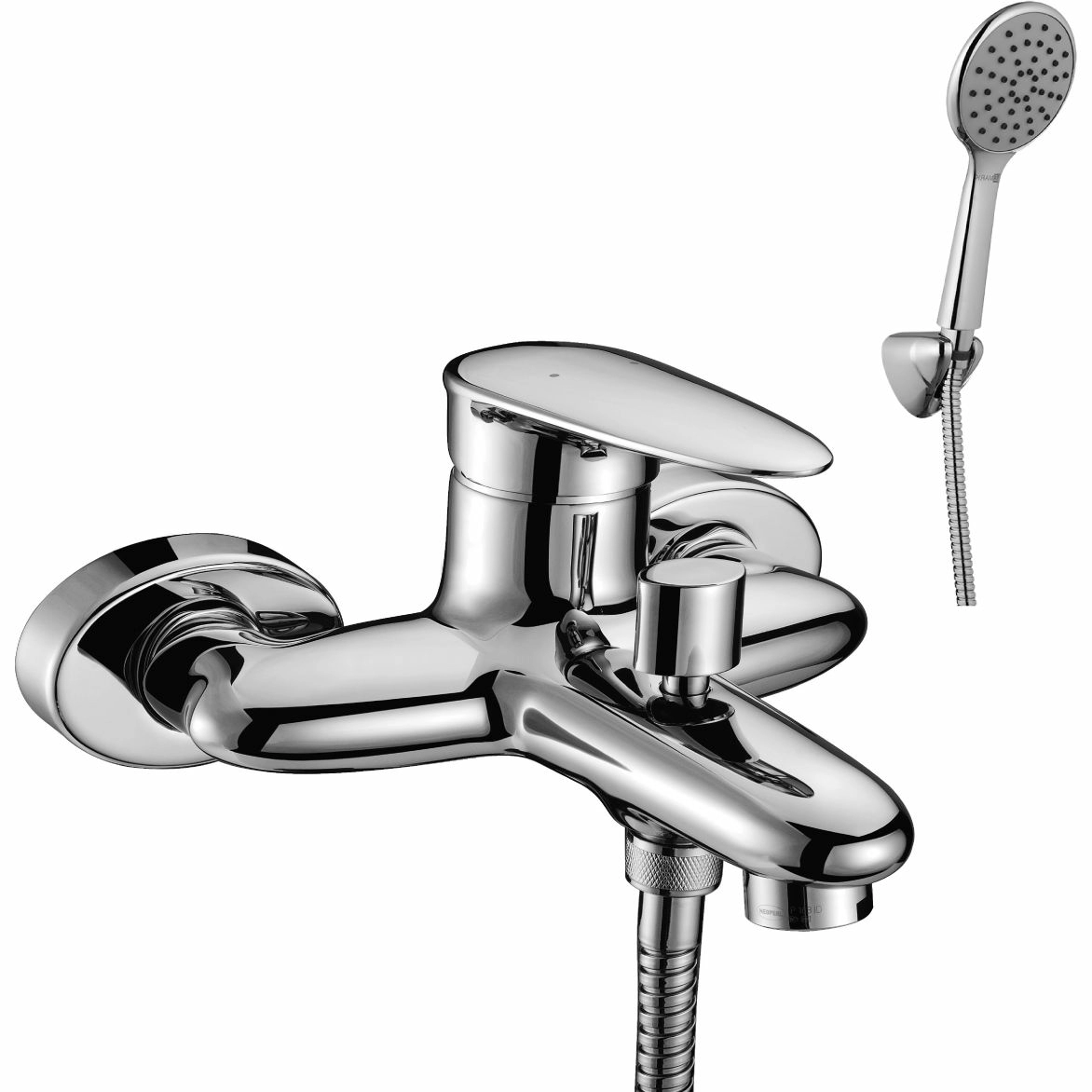 Смеситель для ванны с коротким изливом с аксессуарами Lemark Status, LM4402C