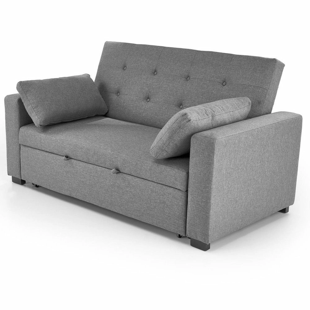 Диван Halmar Paulino раскладной серый, V-CH-PAULINIO-SOFA-POPIELATY
