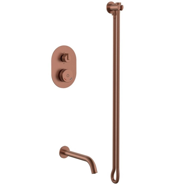 Смеситель автоматический на 3 источника Boheme Tech Bronze Brushed, 154-BRB