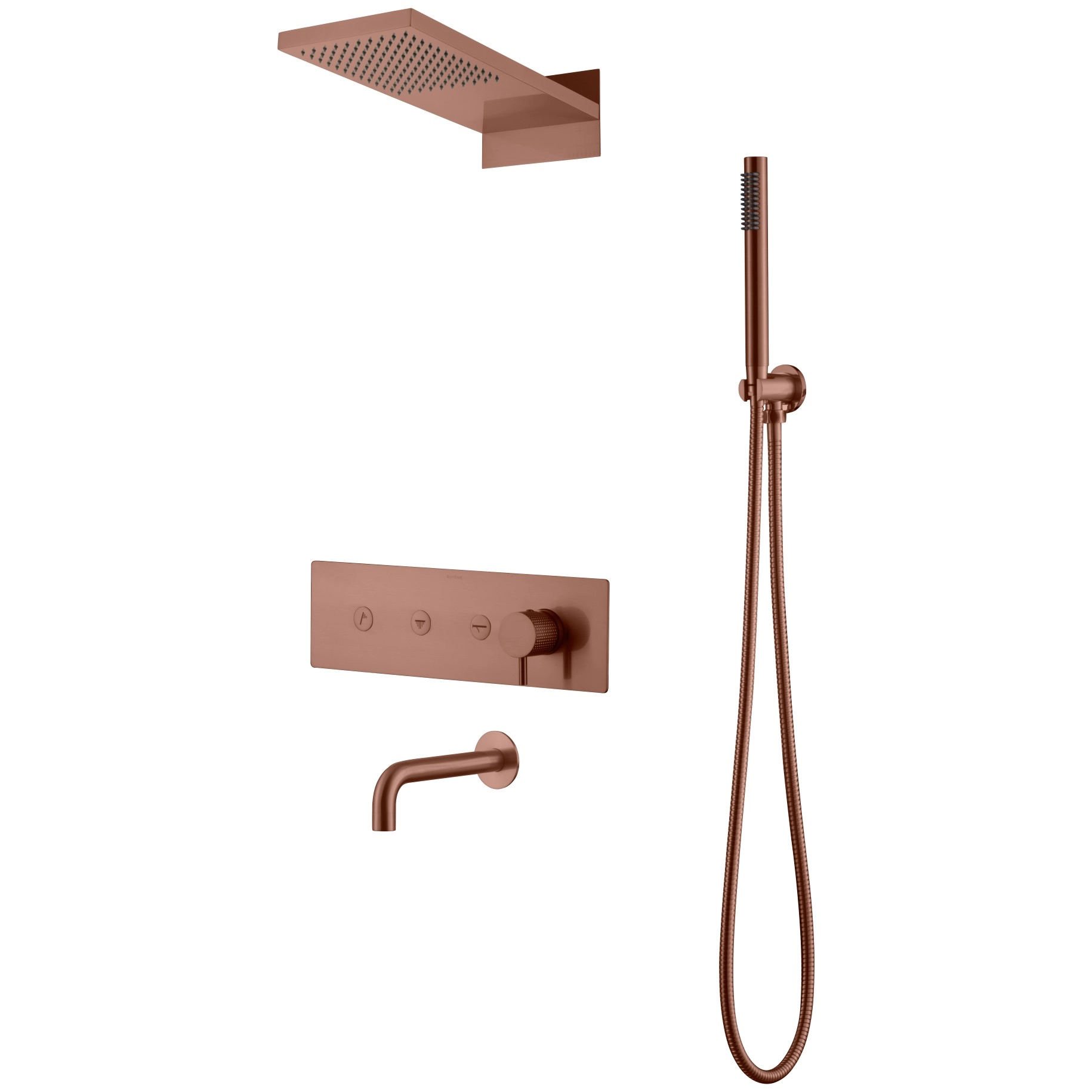 Встроенная душевая система Boheme Fusion Bronze Brushed, 130-2-BRB
