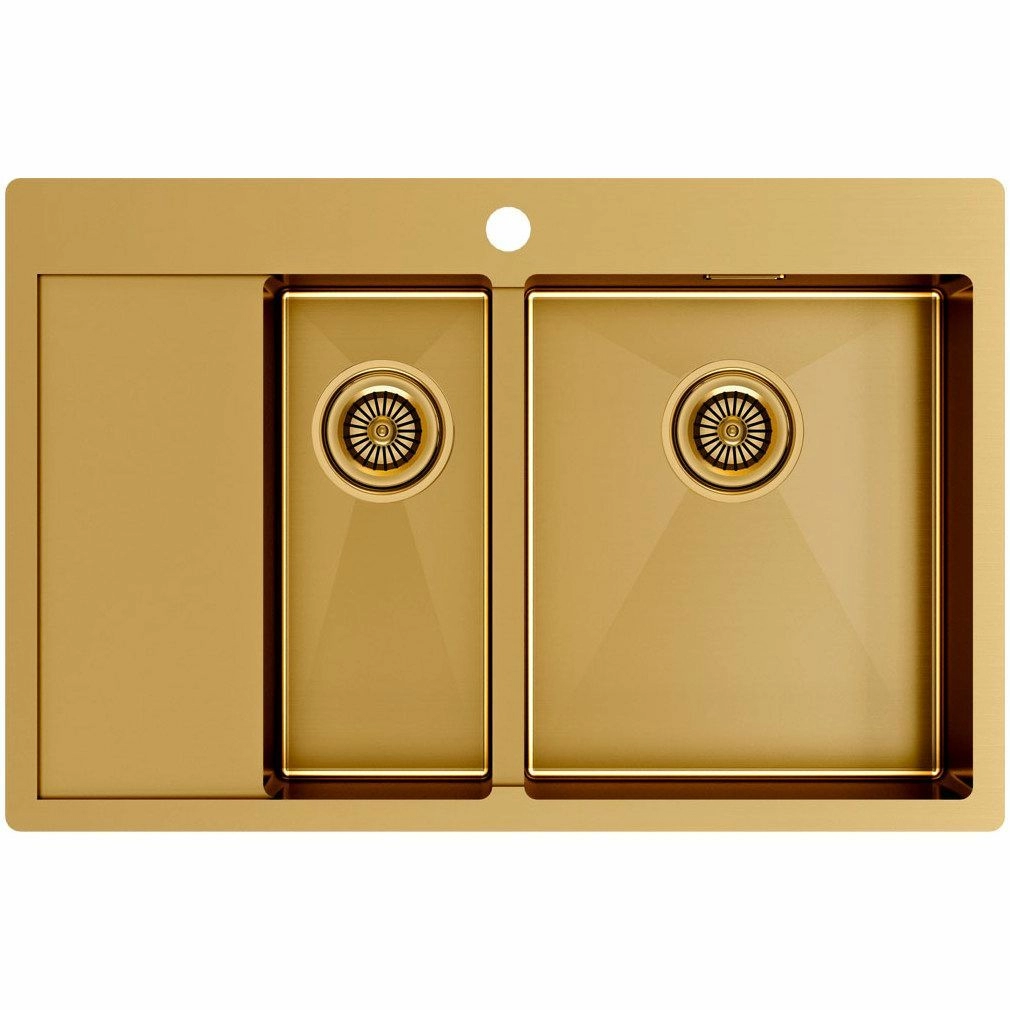 Мойка Paulmark Liga 78/2SF золото брашированное, PM227851-BGR