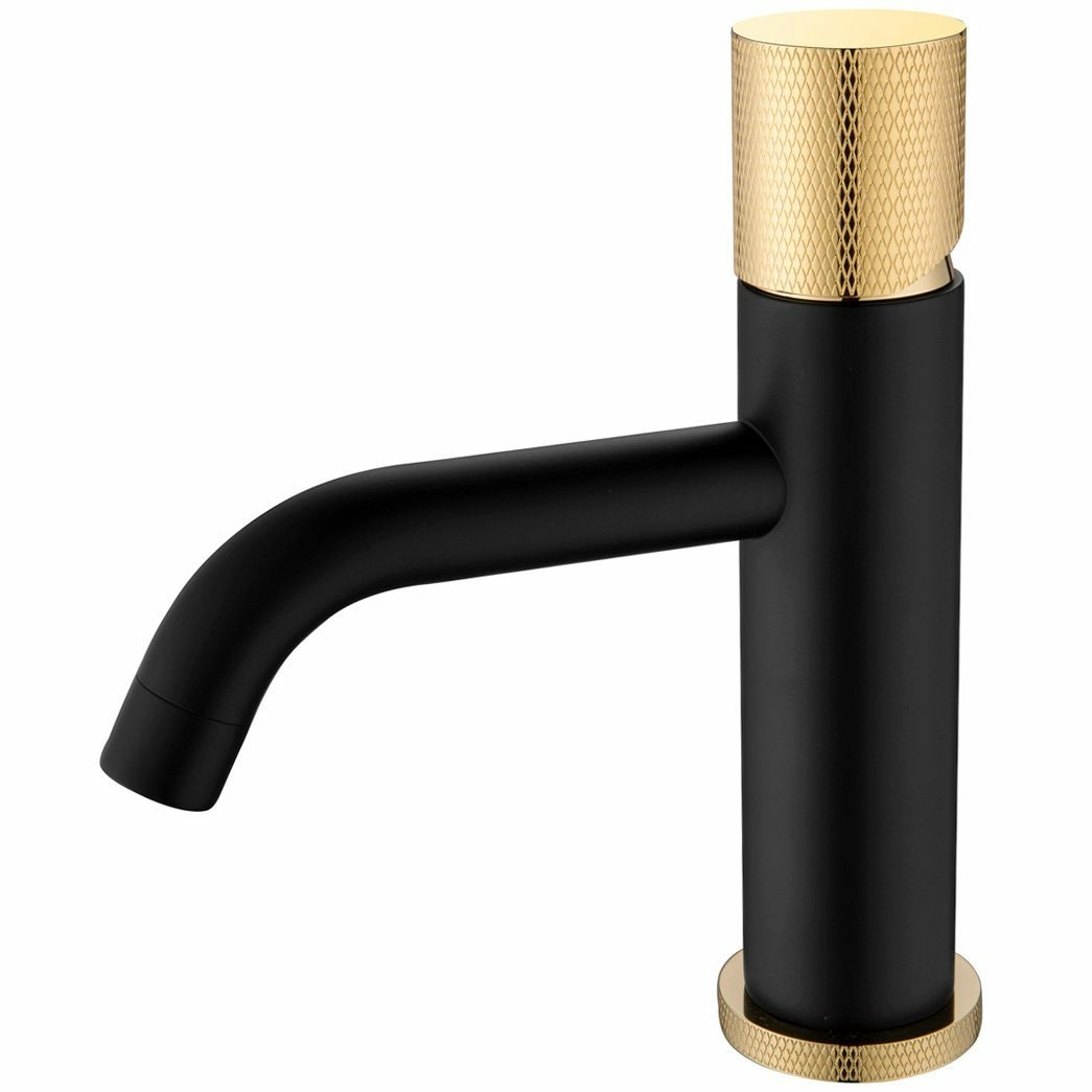 Смеситель для умывальника Boheme Stick Touch Black/Gold, 121-BG.2