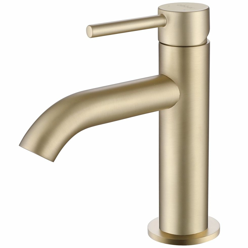 Смеситель для раковины Abber Wasser Kreis золото матовое, AF8110G