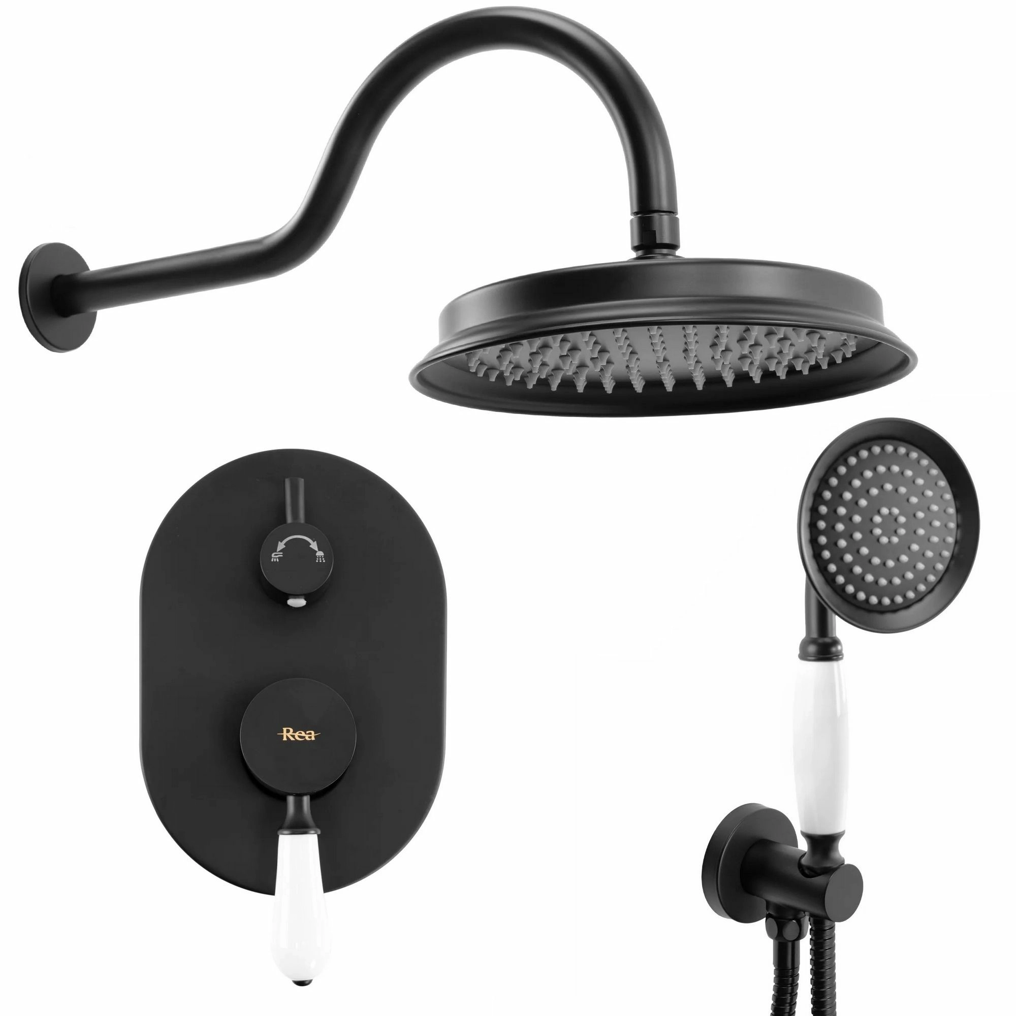 Душевая система Rea Serra Black, REA-B1143
