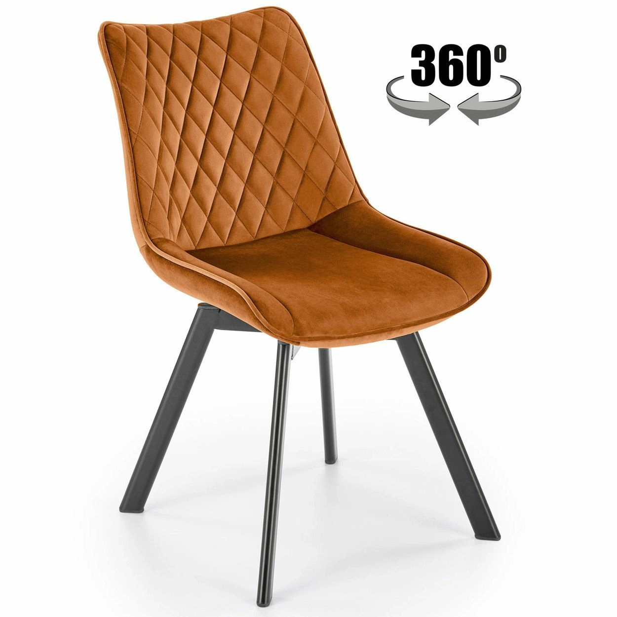 Стул Halmar K520 корица/черный, V-CH-K/520-KR-CYNAMONOWY